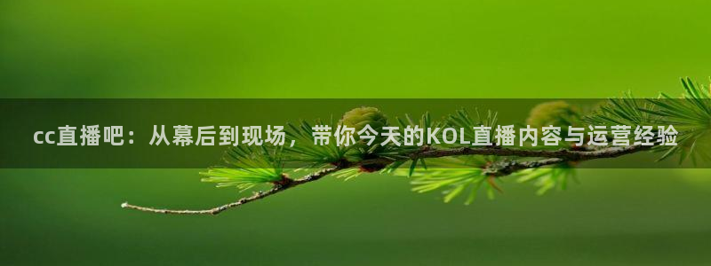 咪咕视频体育直播app下载：cc直播吧：从幕后到现场，带你今天的KOL直播内容与运营经验